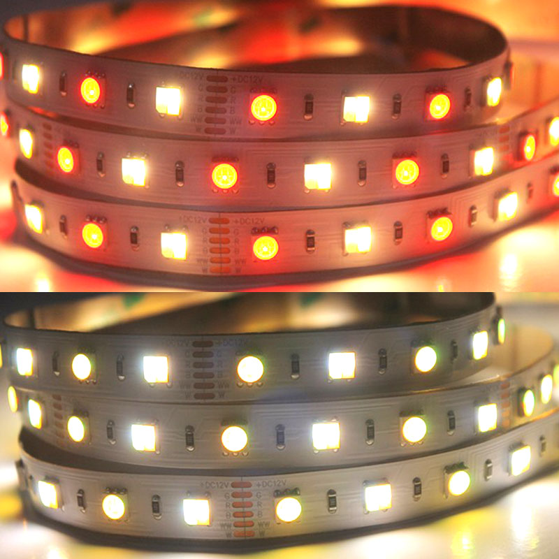 RGB+CCT LED Color Changing Lights - 16mm/10mm 24V 5050 LED Strip - 72LEDs/m RGB+CCT LED Color Changing Lights - 16mm/10mm 24V 5050 LED Strip - 72LEDs/m